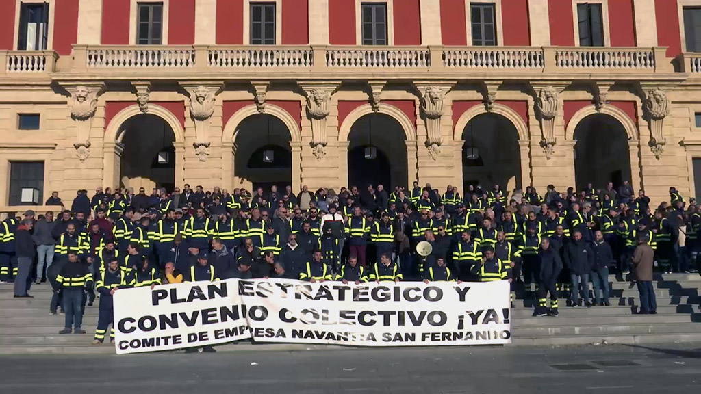 Los Trabajadores De Navantia San Fernando Protestan Por El Freno En La