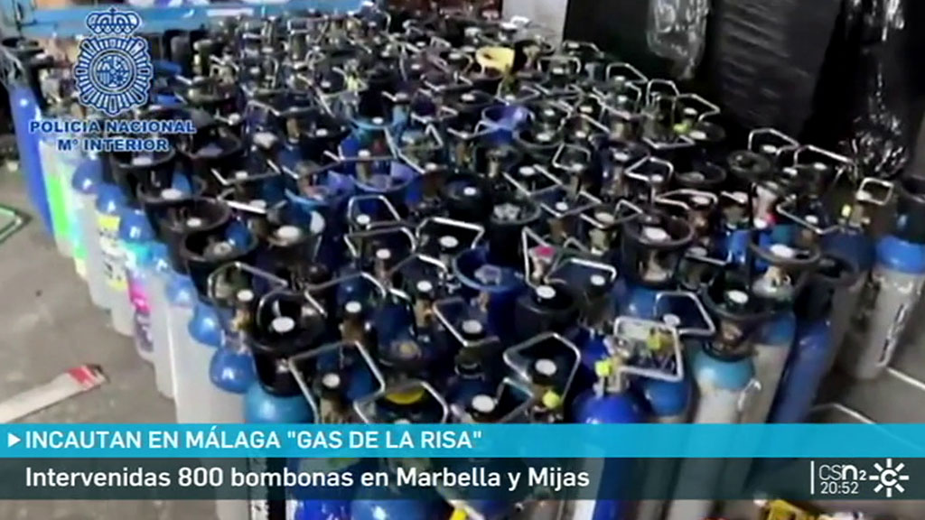 La alarma por el consumo del 'gas de la risa' entre menores se extiende:  incautan más de 20 botellas en Mijas