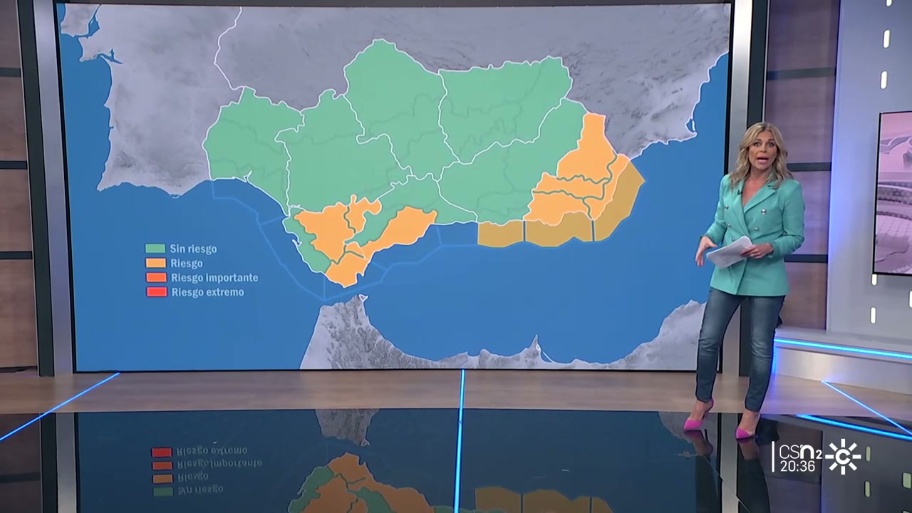 Yellow level warnings due to rain and storm in Cádiz, Málaga and Almería